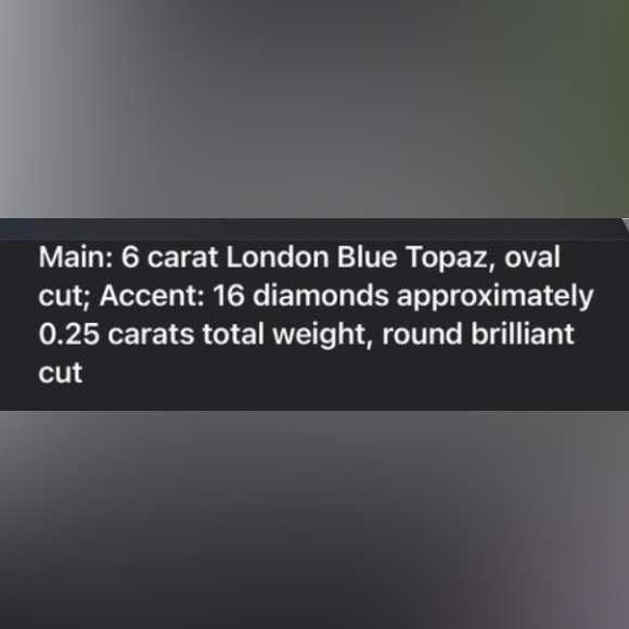 Elegant London Blue Topaz woman’s Ring - Picture 2 of 3
